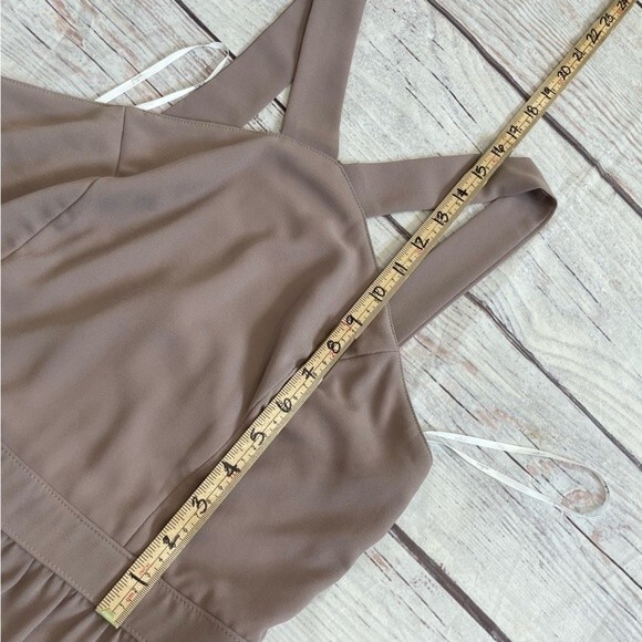Lulu’s Air of Romance Taupe Maxi Dress Size L - Picture 9 of 12